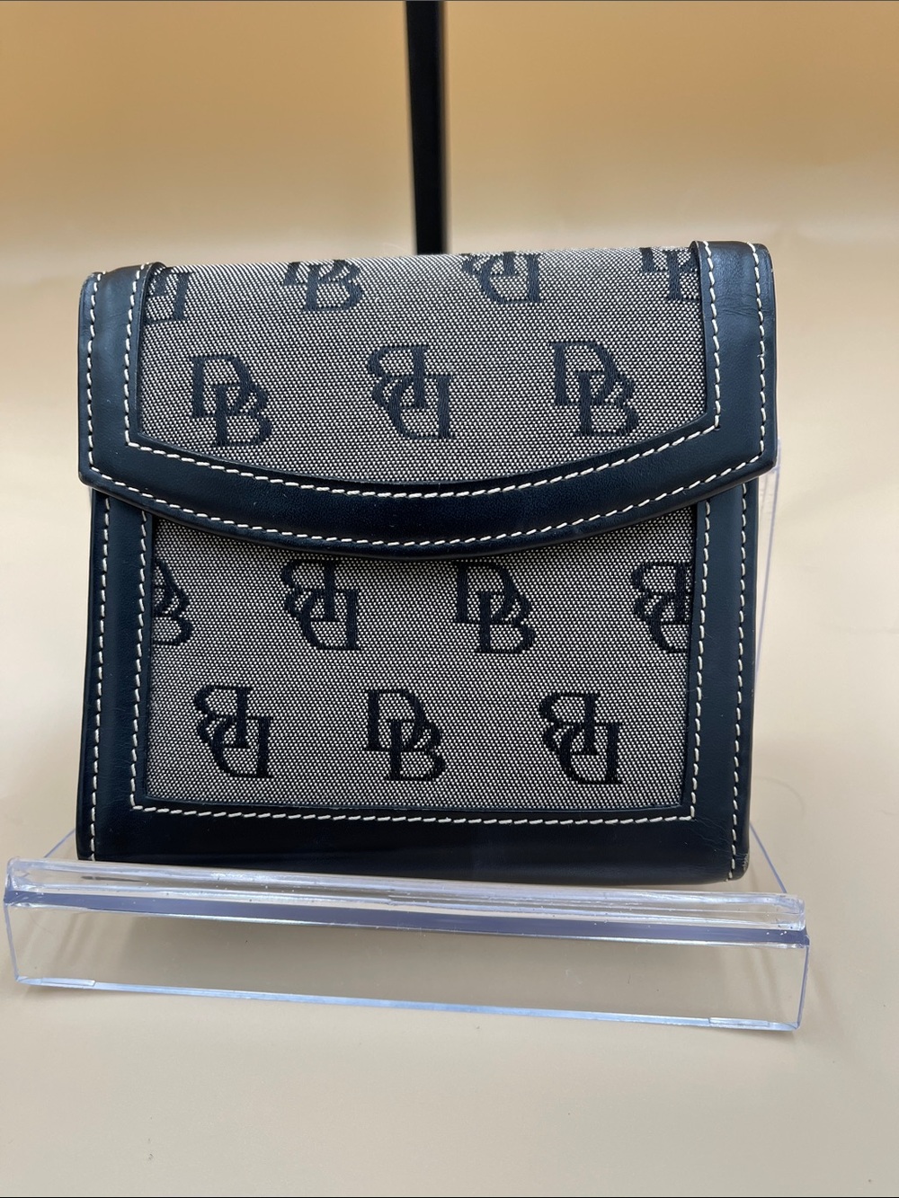 Dooney Bourke Canvas and Leather Monogram Wallet